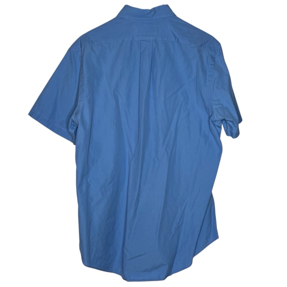 Ralph Lauren Custom Fit Men's Button Down Blue Short Sleeve Cotton Shirt L - Picture 6 of 15